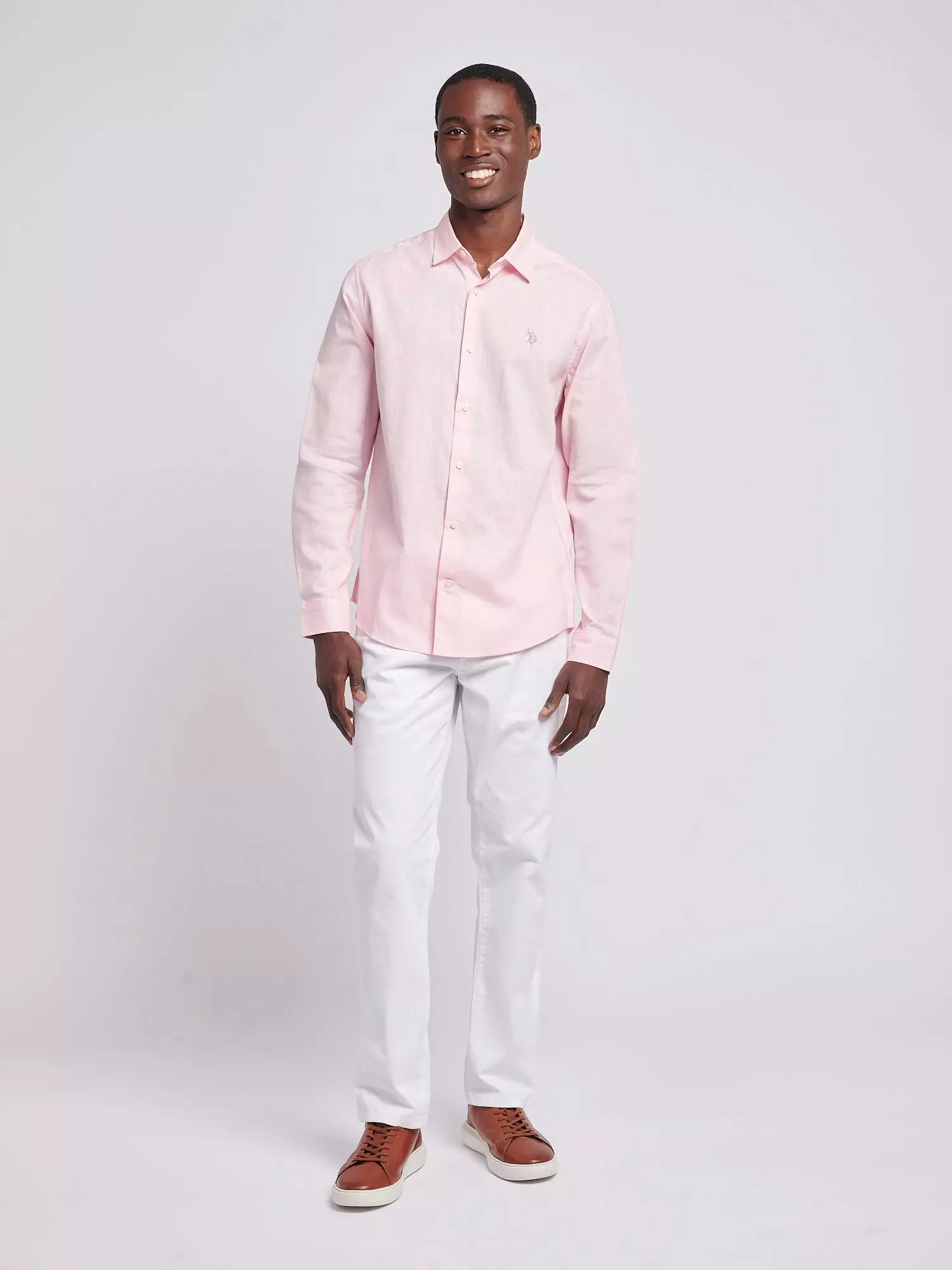 boohoo MAN リビア ベンガリンシャツ & パンツ セットアップ 2色 AMBIDEX Store 〇キュプラナイロンオーガンジー 5分袖 シャツ(F
